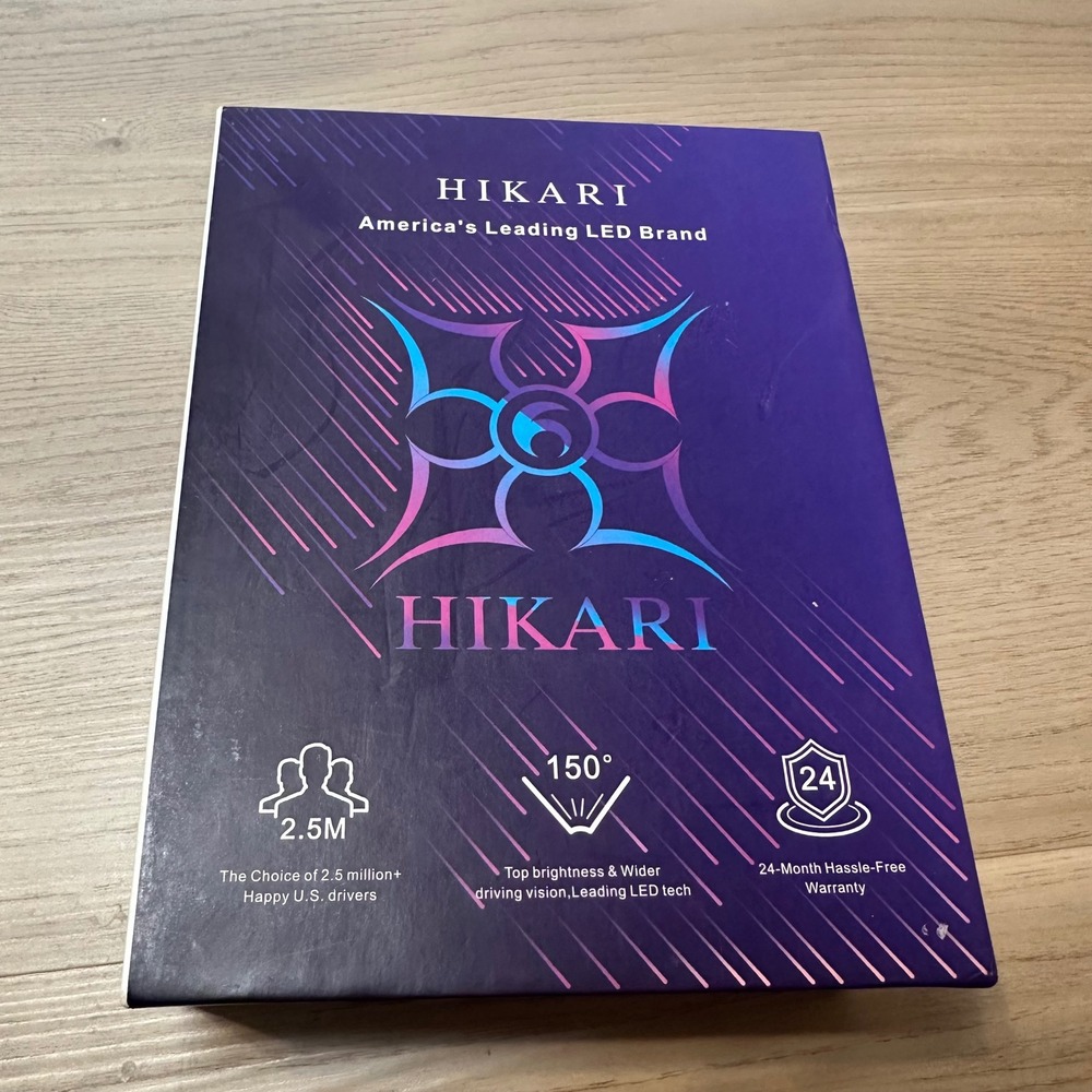 Hikari V55-H11 Megatron LED Bulbs 2-Pack, 20,000 Lumens Cool White 12V‎ open box